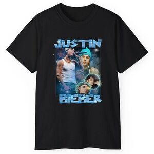 Justin Bieber Black Graphic cotton T-Shirt
